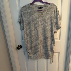 Casual Heather Gray Short Sleeve Top